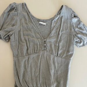 Grey Abercrombie & Fitch Bodysuit